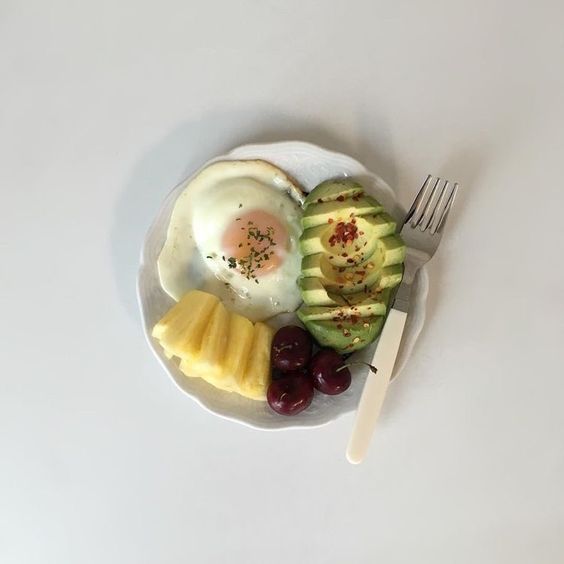 Healthy Fruits with Egg Toast
